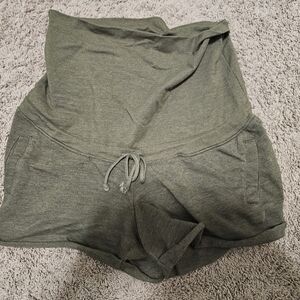 Threads 4 Thought Green Maternity Shorts
